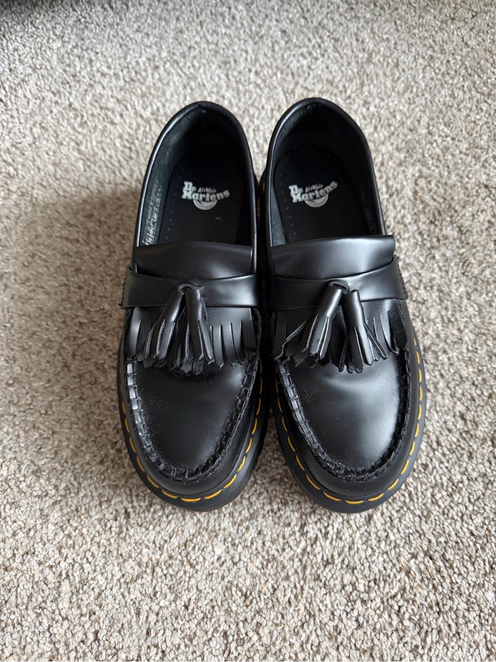 Dr. Martens Unisex Adrian Quad Leather Platform Loafers